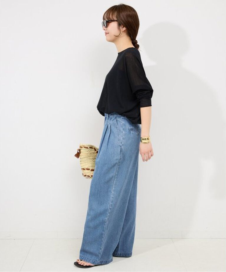 SLOBE IENA「《追加3予約》LEDENIM TUCK TROUSER」|デニム|