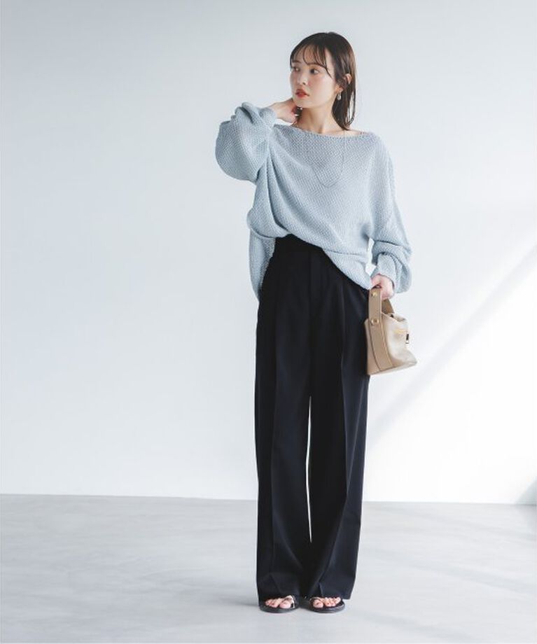 NOBLE「《追加》エステルツイルストレッチスラックスパンツ 5」|スラックス|
