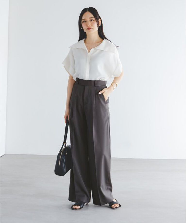 NOBLE「《追加》エステルツイルストレッチスラックスパンツ 5」|スラックス|