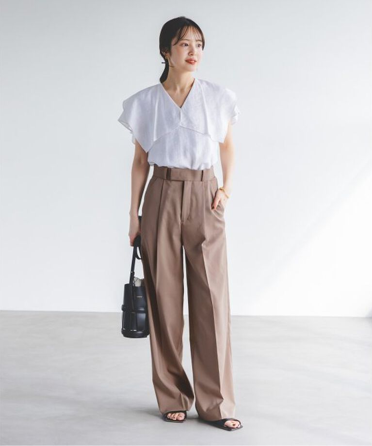 NOBLE「《追加》エステルツイルストレッチスラックスパンツ 5」|スラックス|