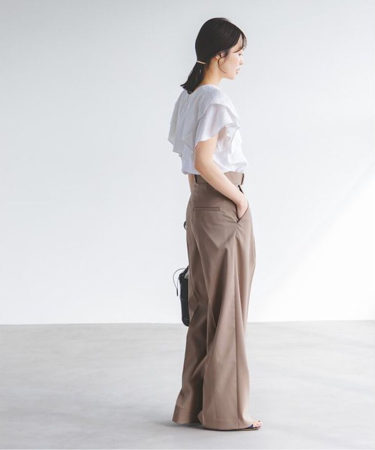 NOBLE「《追加》エステルツイルストレッチスラックスパンツ 5」|スラックス|