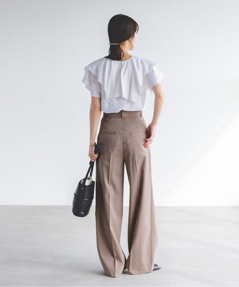 NOBLE「《追加》エステルツイルストレッチスラックスパンツ 5」|スラックス|