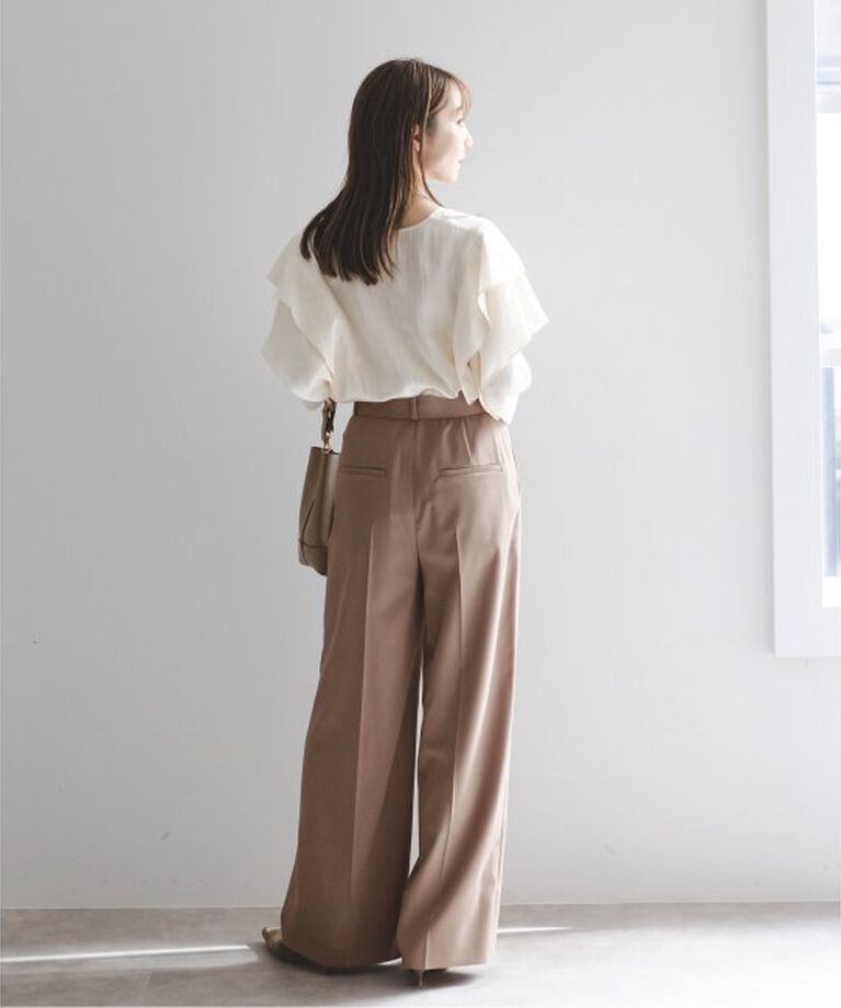 NOBLE「《追加》エステルツイルストレッチスラックスパンツ 5」|スラックス|
