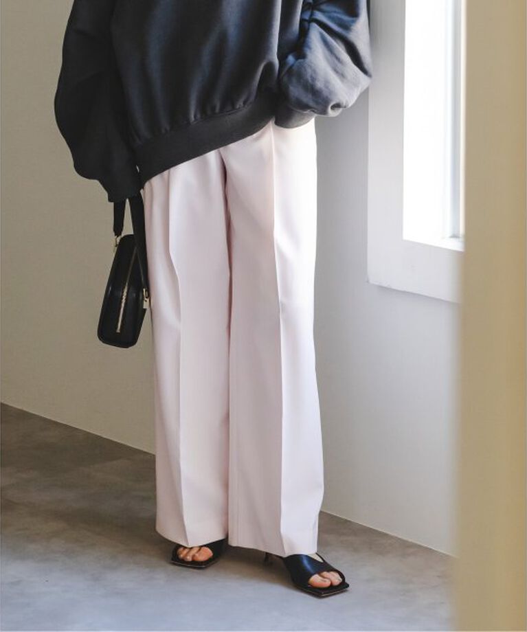 NOBLE「《追加》エステルツイルストレッチスラックスパンツ 5」|スラックス|