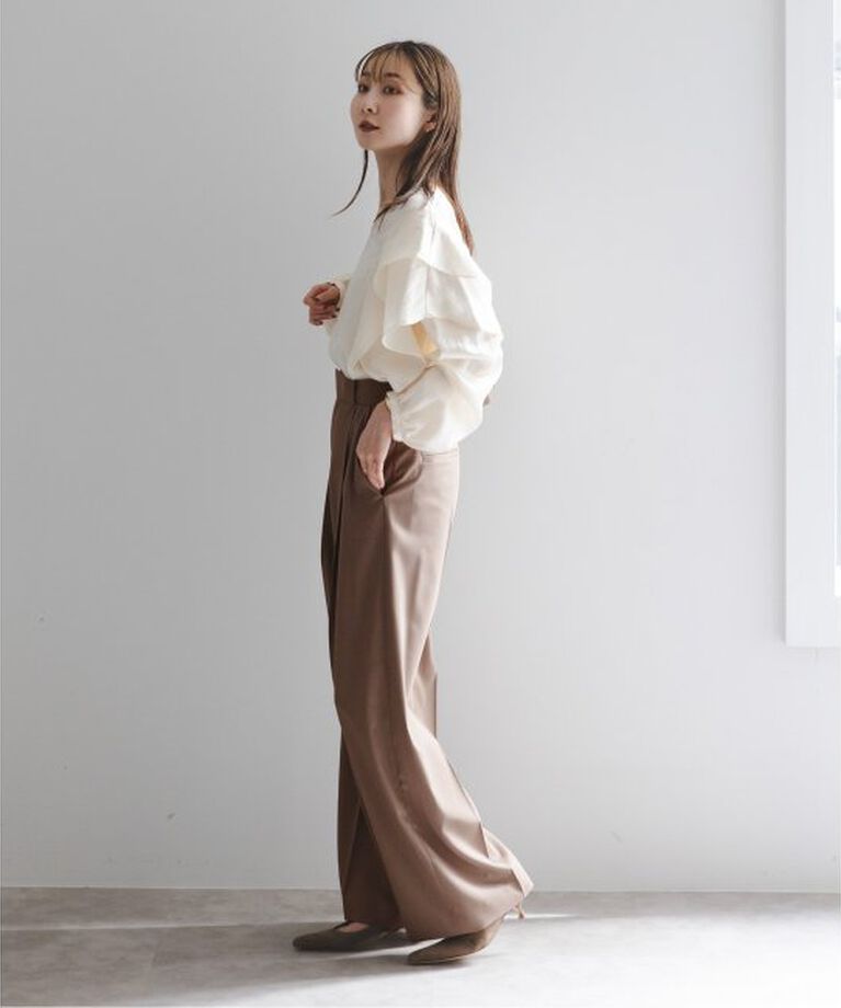 NOBLE「《追加》エステルツイルストレッチスラックスパンツ 5」|スラックス|