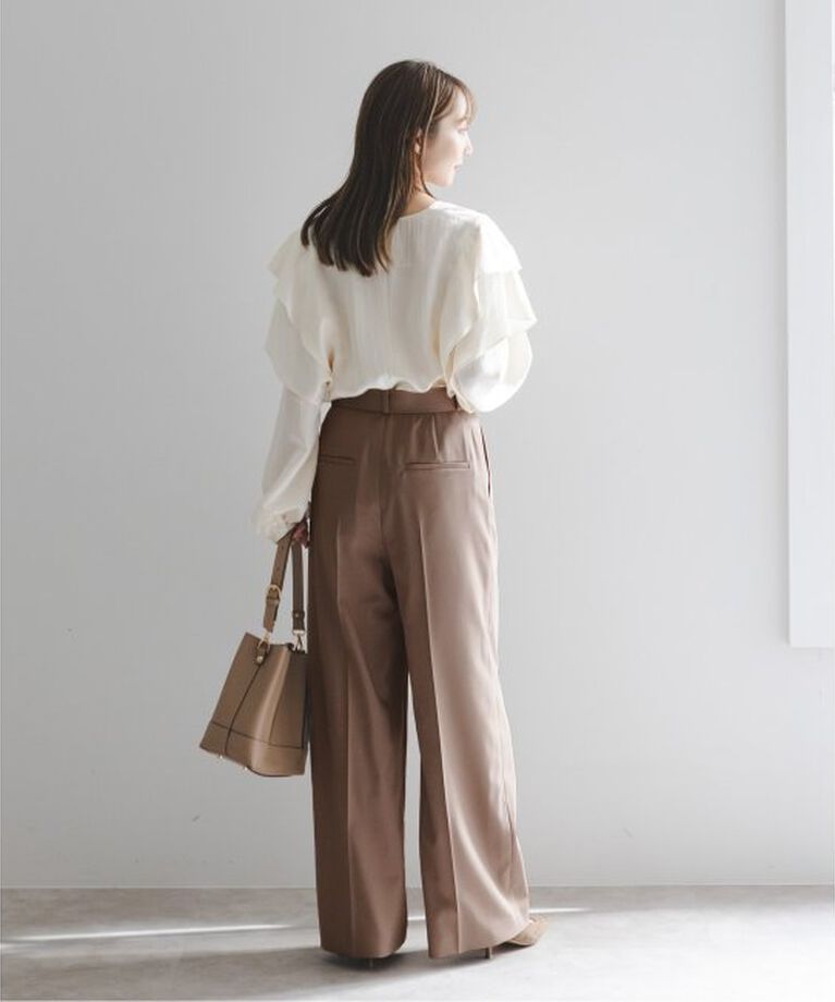 NOBLE「《追加》エステルツイルストレッチスラックスパンツ 5」|スラックス|