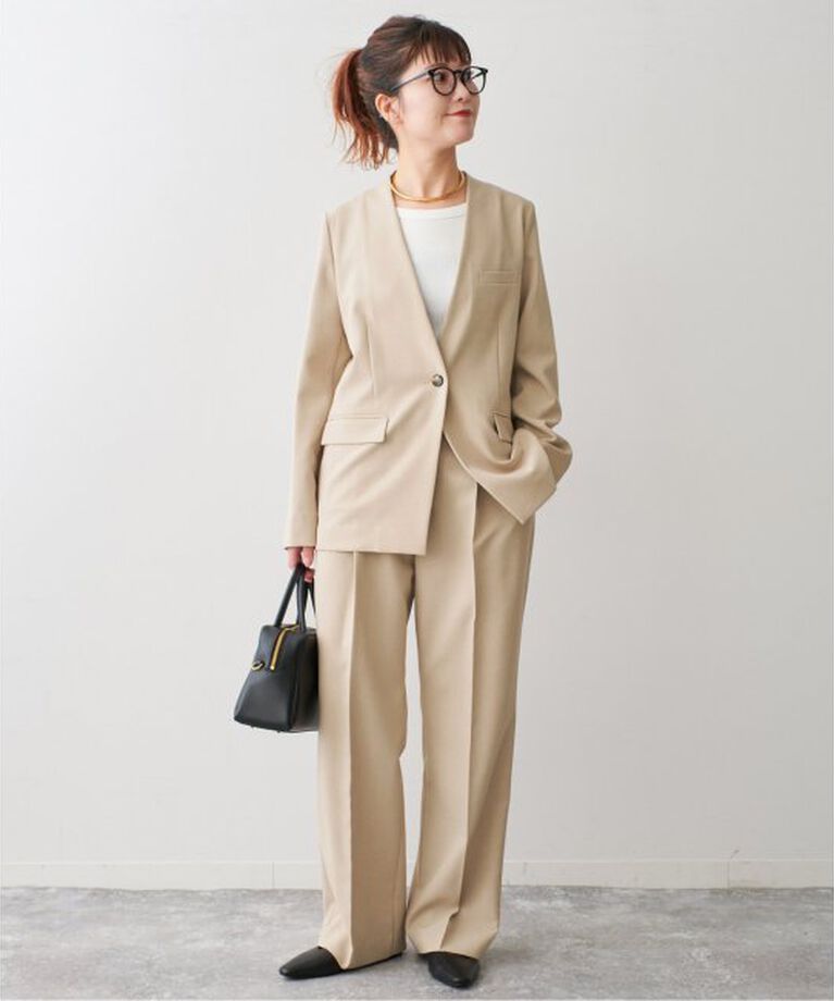 Spick and Span「《追加》ドライダブルクロスVカラージャケット」|テーラードジャケット|