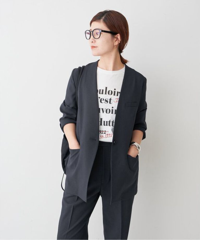 Spick and Span「《追加》ドライダブルクロスVカラージャケット」|テーラードジャケット|