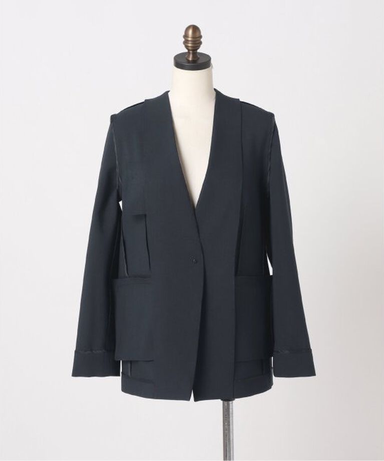 Spick and Span「《追加》ドライダブルクロスVカラージャケット」|テーラードジャケット|