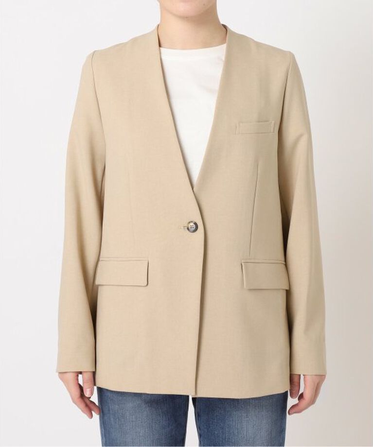 Spick and Span「《追加》ドライダブルクロスVカラージャケット」|テーラードジャケット|