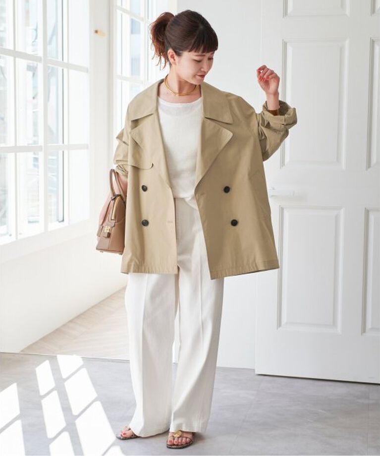 Spick and Span「《WEB限定追加》C/Pミドル丈トレンチコート」|トレンチコート|