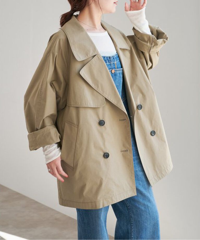 Spick and Span「《WEB限定追加》C/Pミドル丈トレンチコート」|トレンチコート|