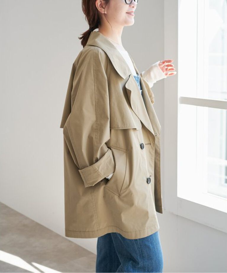Spick and Span「《WEB限定追加》C/Pミドル丈トレンチコート」|トレンチコート|