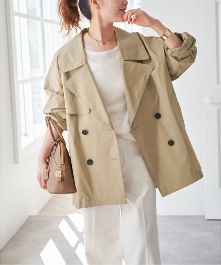 Spick and Span「《WEB限定追加》C/Pミドル丈トレンチコート」|トレンチコート|