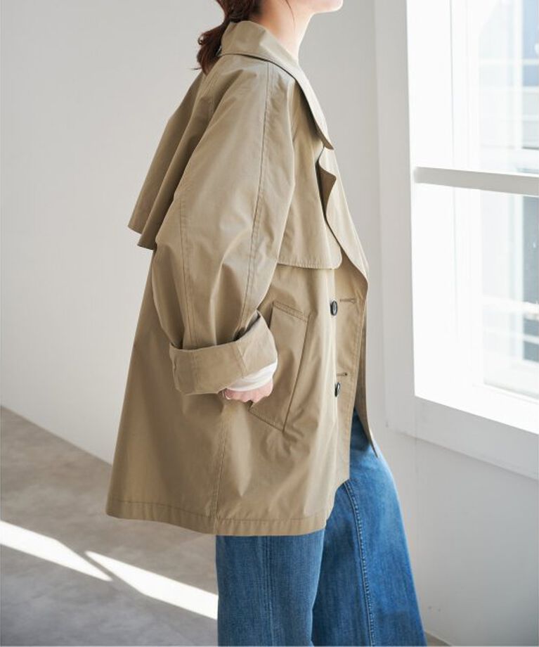 Spick and Span「《WEB限定追加》C/Pミドル丈トレンチコート」|トレンチコート|ベージュ A