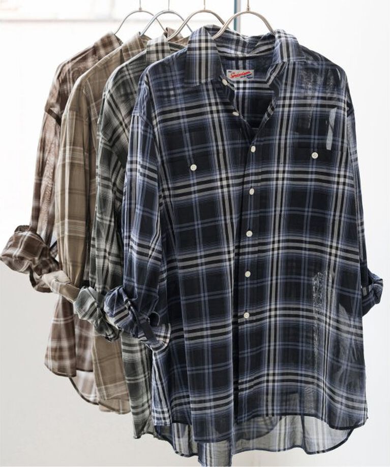 Spick and Span「《追加》コットンボイルチェックシャツ」|シャツ・ブラウス|