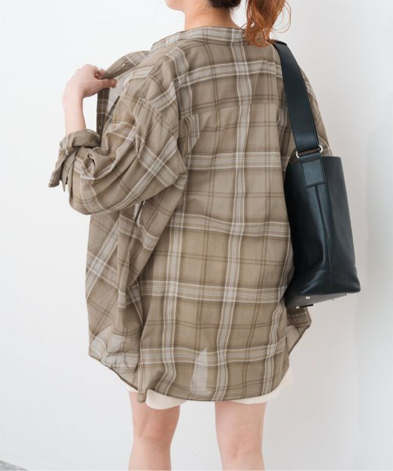 Spick and Span「《追加》コットンボイルチェックシャツ」|シャツ・ブラウス|