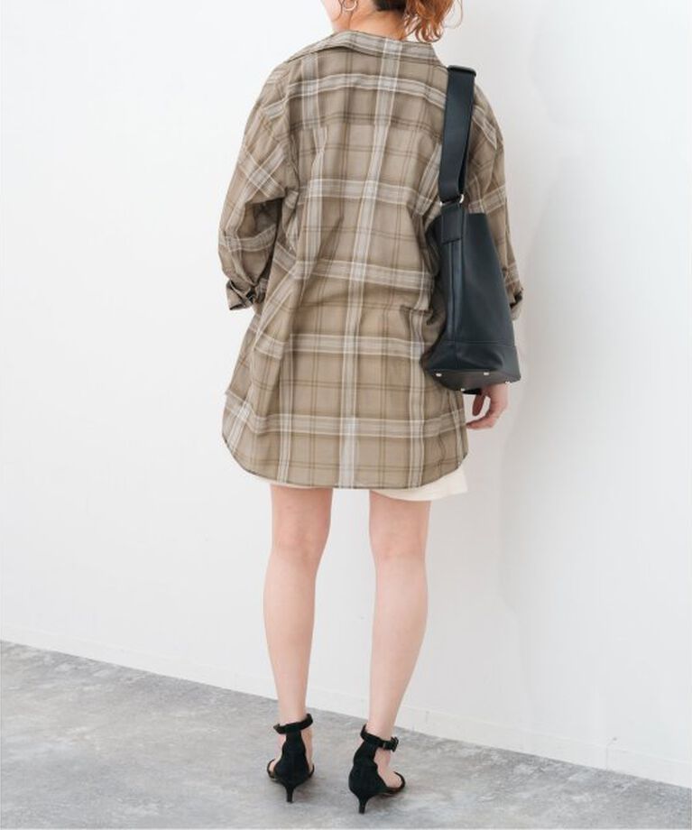 Spick and Span「《追加》コットンボイルチェックシャツ」|シャツ・ブラウス|