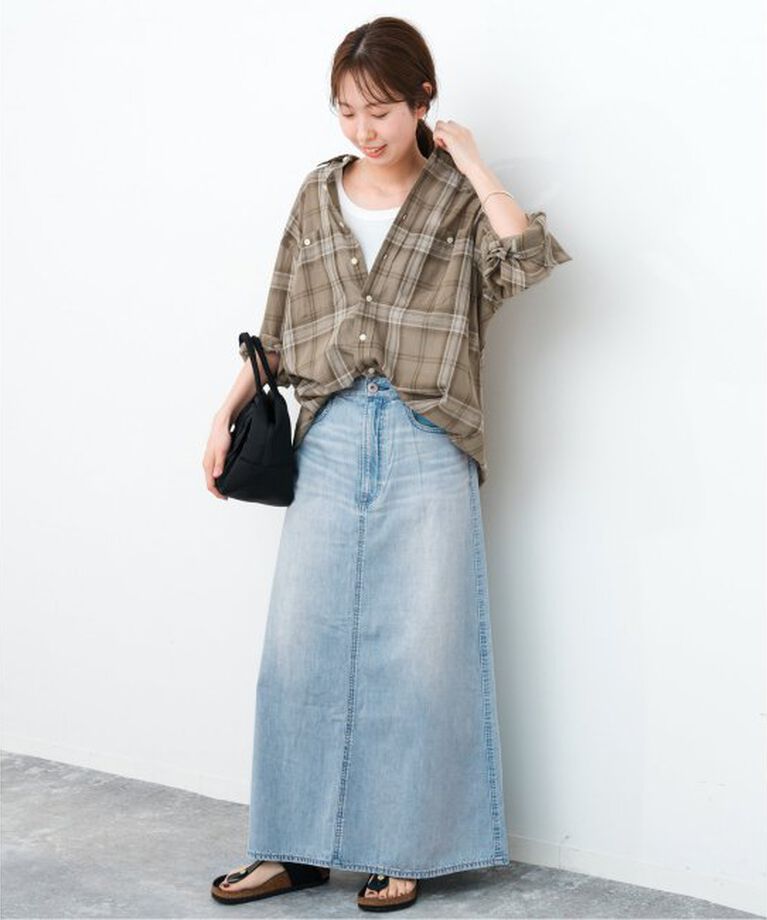 Spick and Span「《追加》コットンボイルチェックシャツ」|シャツ・ブラウス|