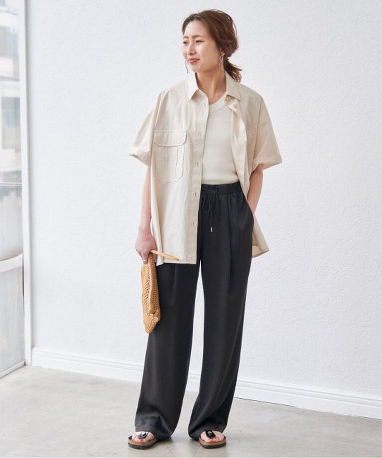 Spick and Span「《追加3予約》サテンイージーパンツ」|その他|