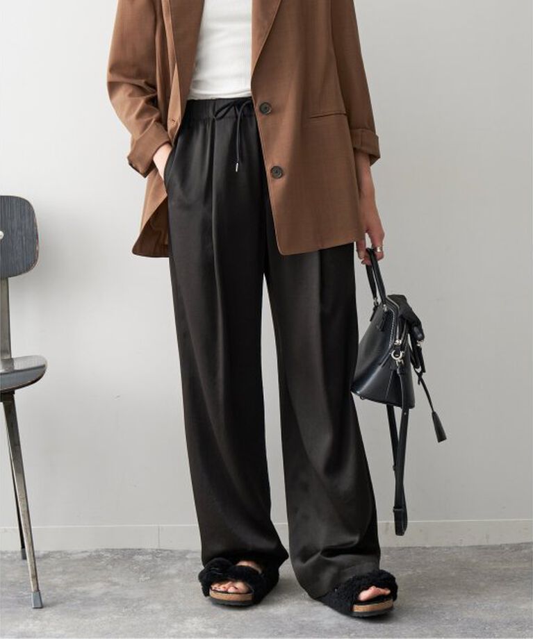 Spick and Span「《追加3予約》サテンイージーパンツ」|その他|