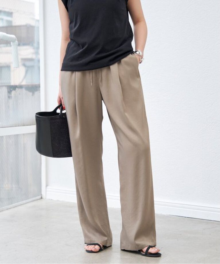 Spick and Span「《追加3予約》サテンイージーパンツ」|その他|