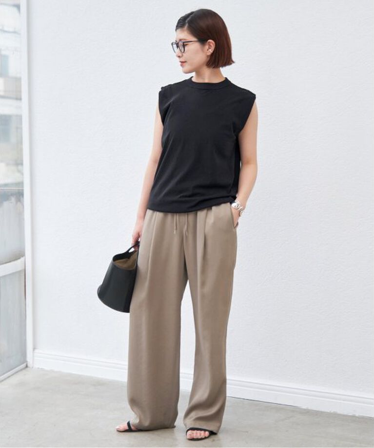 Spick and Span「《追加3予約》サテンイージーパンツ」|その他|