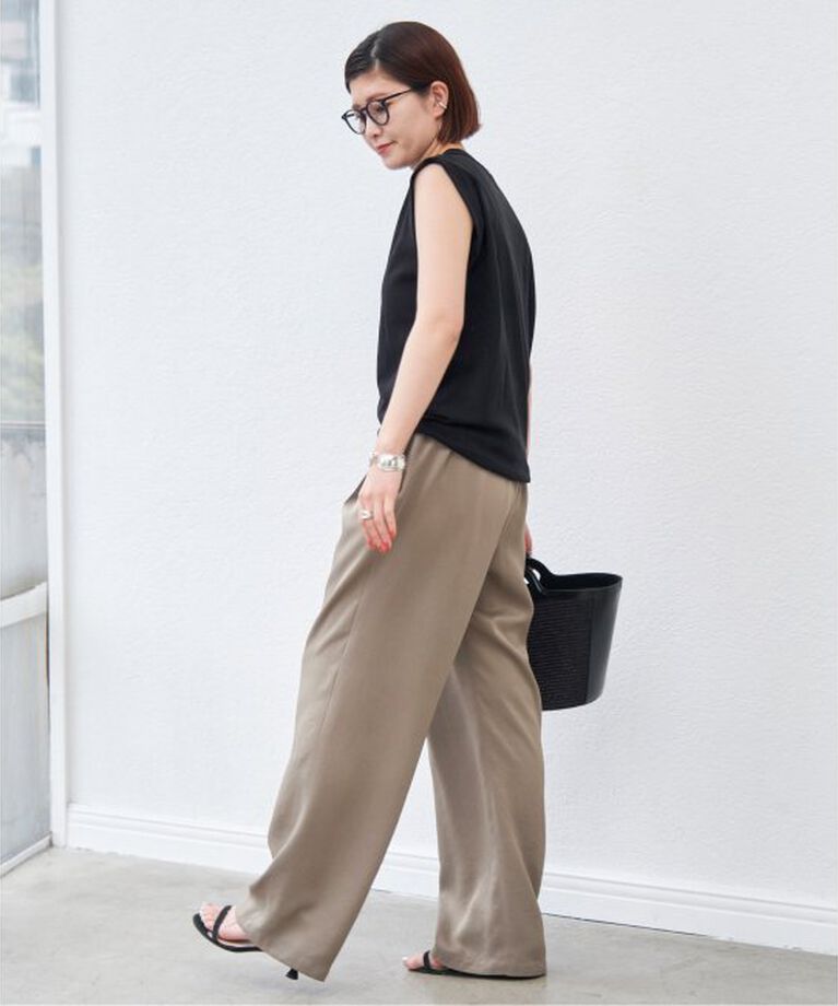 Spick and Span「《追加3予約》サテンイージーパンツ」|その他|