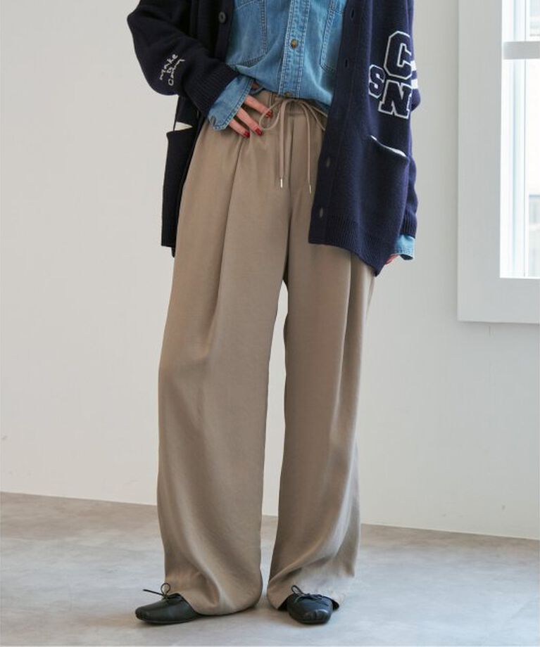 Spick and Span「《追加3予約》サテンイージーパンツ」|その他|