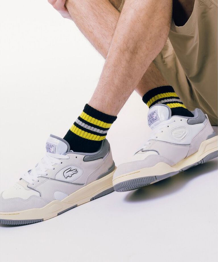 LACOSTE「ラインドアメリブショートソックス（22-24 25-27）」|ソックス|ブラック