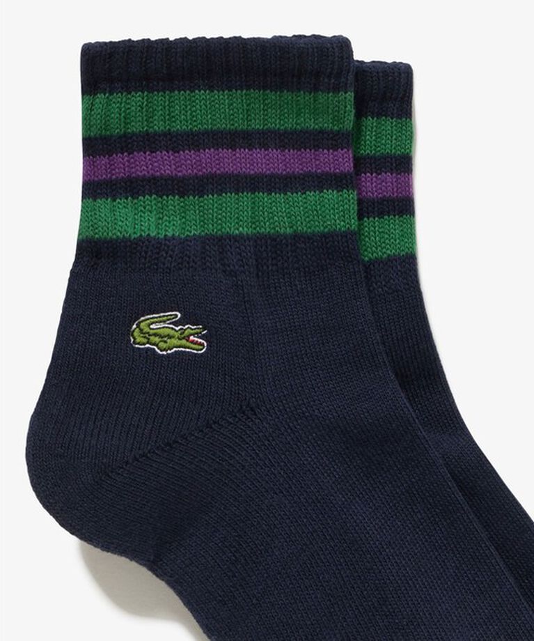 LACOSTE「ラインドアメリブショートソックス（22-24 25-27）」|ソックス|ネイビー