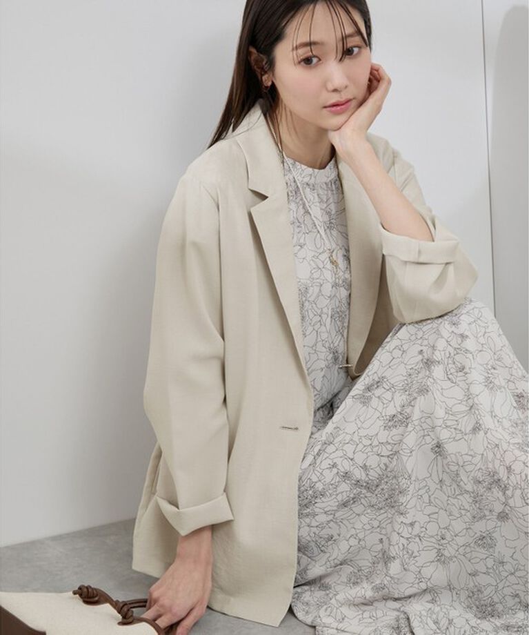 Rope’Picnic「【接触冷感・吸水速乾・防シワ】エフォートレスリラックスジャケット/通勤・セットアップ対応」|テーラードジャケット|