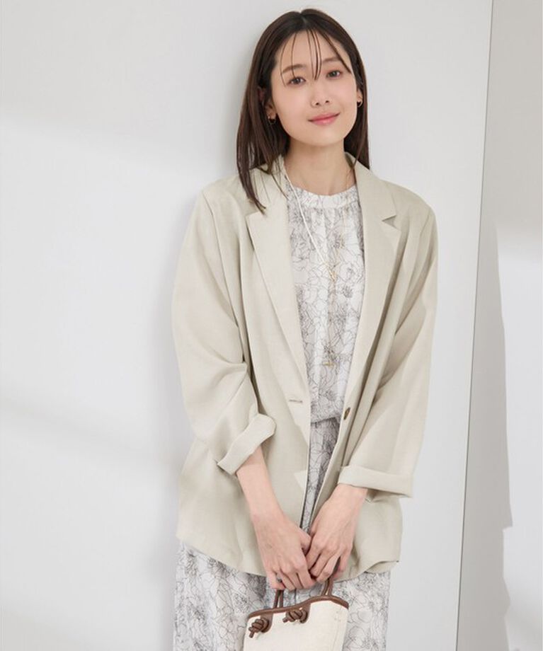 Rope’Picnic「【接触冷感・吸水速乾・防シワ】エフォートレスリラックスジャケット/通勤・セットアップ対応」|テーラードジャケット|