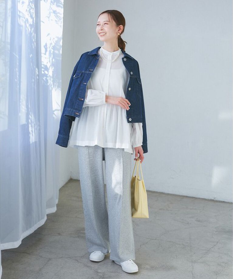 Rope’Picnic「【接触冷感・通気性】【サイズ追加】Comfy Shirt コンフィーシャツ/綿ボイルペプラムシャツ」|シャツ・ブラウス|