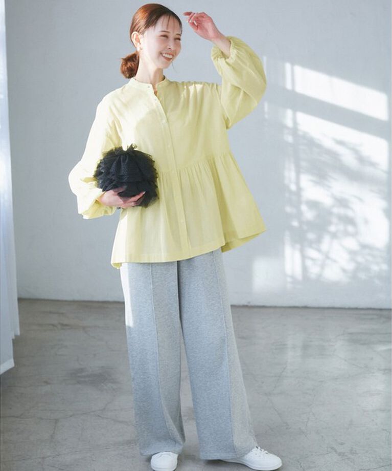 Rope’Picnic「【接触冷感・通気性】【サイズ追加】Comfy Shirt コンフィーシャツ/綿ボイルペプラムシャツ」|シャツ・ブラウス|