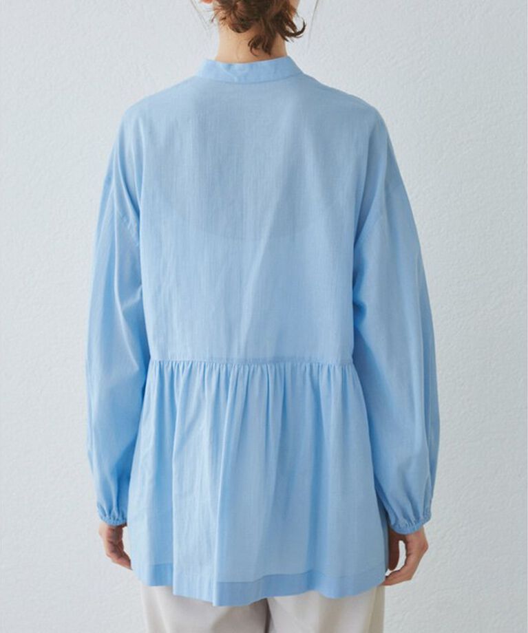 Rope’Picnic「【接触冷感・通気性】【サイズ追加】Comfy Shirt コンフィーシャツ/綿ボイルペプラムシャツ」|シャツ・ブラウス|