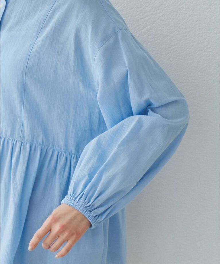 Rope’Picnic「【接触冷感・通気性】【サイズ追加】Comfy Shirt コンフィーシャツ/綿ボイルペプラムシャツ」|シャツ・ブラウス|