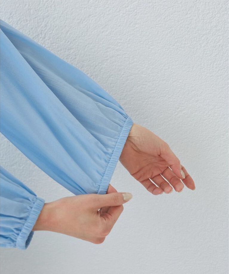 Rope’Picnic「【接触冷感・通気性】【サイズ追加】Comfy Shirt コンフィーシャツ/綿ボイルペプラムシャツ」|シャツ・ブラウス|