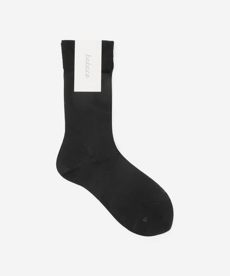  「babaco | ナイロン シアーソックス WOMEN」|ソックス|BLACK