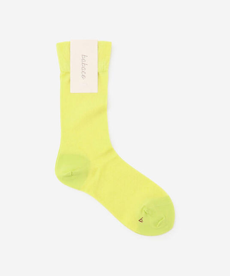  「babaco | ナイロン シアーソックス WOMEN」|ソックス|YELLOW