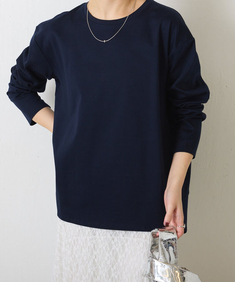  「【SNSで話題！万能ロンT】ポンチ切替ロンT」|Tシャツ・カットソー|