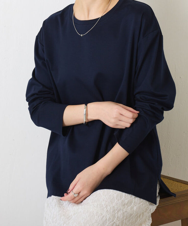  「【SNSで話題！万能ロンT】ポンチ切替ロンT」|Tシャツ・カットソー|