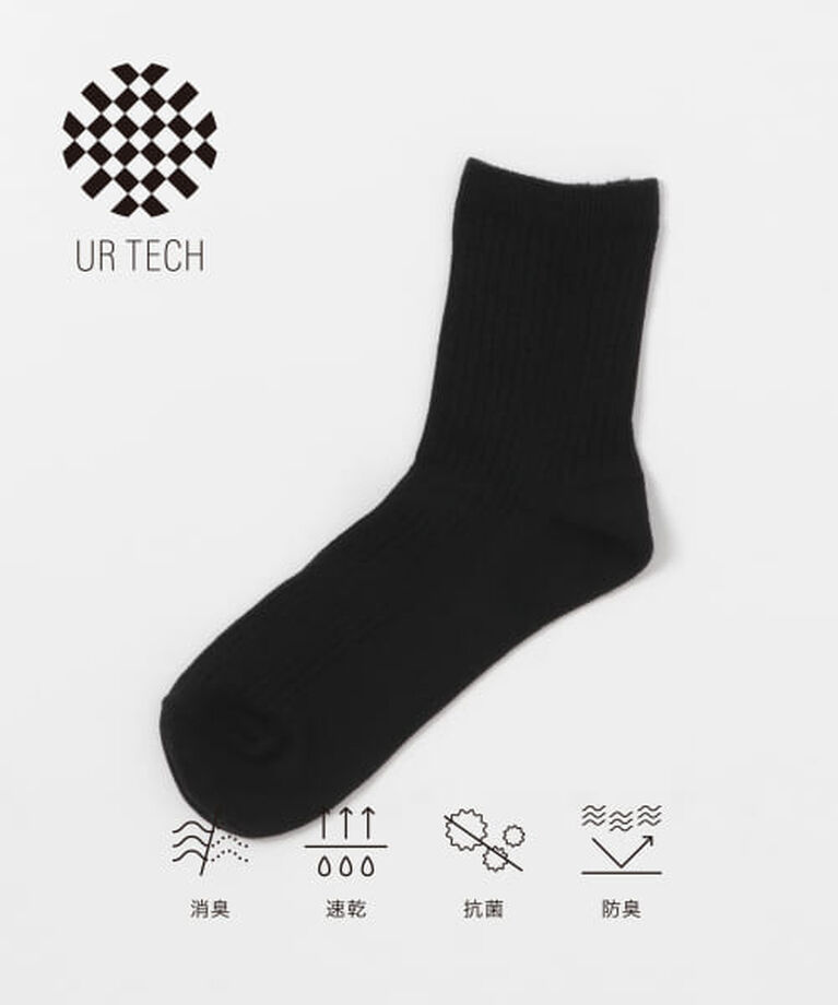 URBAN RESEARCH「UR 『UR TECH』リブソックス」|ソックス|BLACK