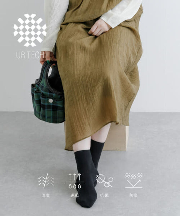 URBAN RESEARCH「UR 『UR TECH』ベーシックソックス」|ソックス|BLACK