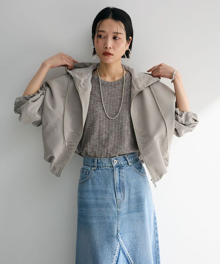 Green Parks「・ELENCARE DUE バルーンショートマンパー」|ブルゾン・スタジャン|Light Gray