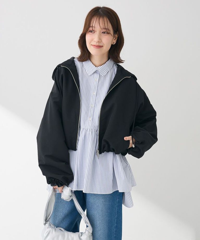 Green Parks「・ELENCARE DUE バルーンショートマンパー」|ブルゾン・スタジャン|Black