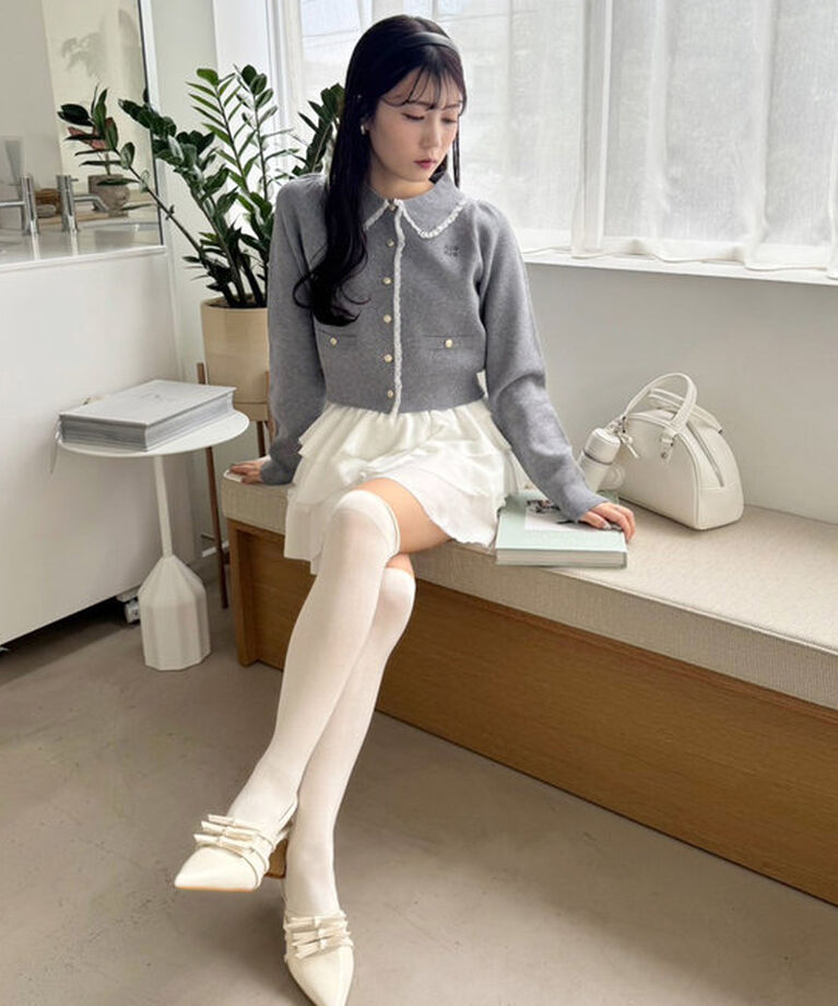  「リボン付きポインテッドストラップシューズ」|その他|