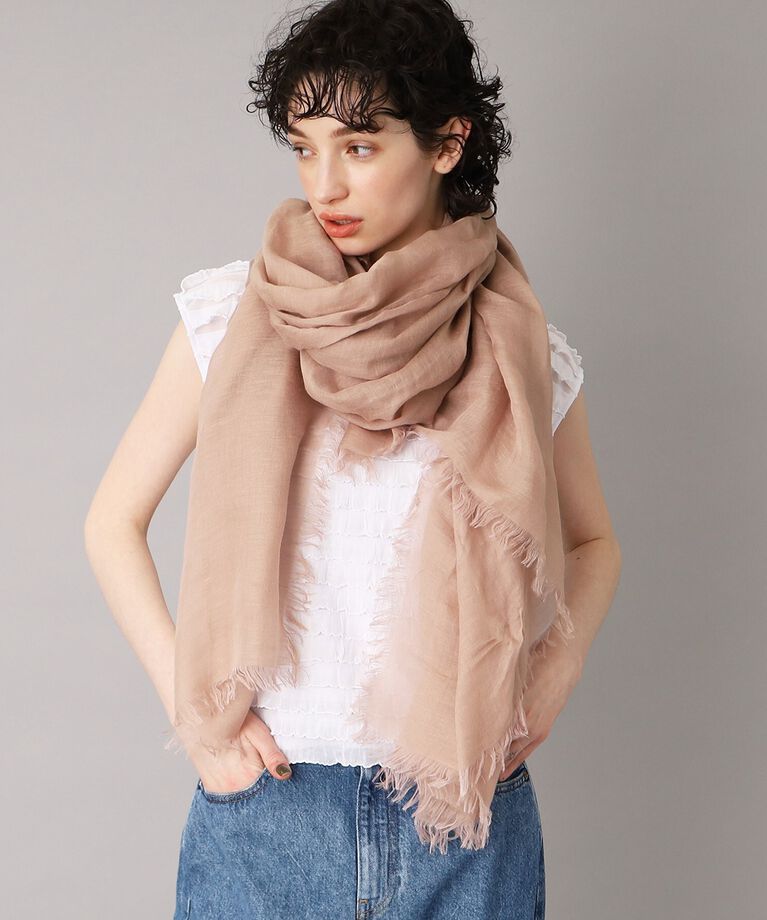 DRESSTERIOR「ASAUCE MELER（アソースメレ）リネンモダールシルク ソリッドストール」|ストール|