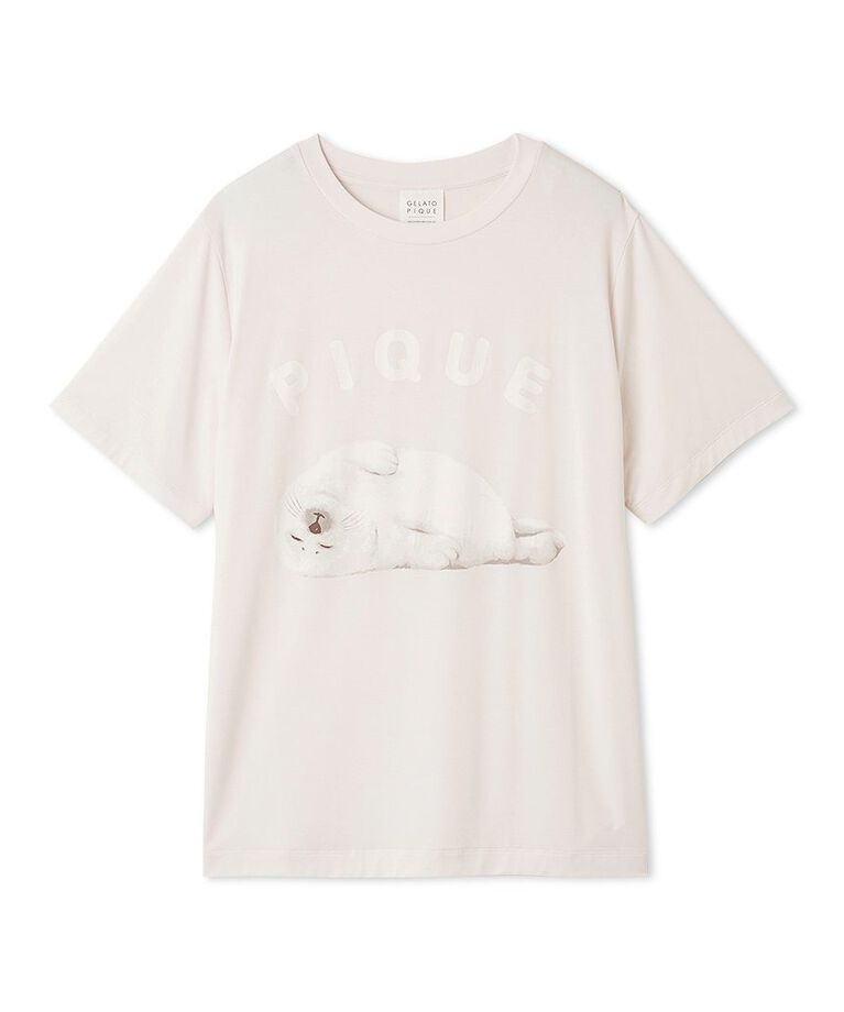 gelato pique「【接触冷感】あざらしワンポイントTシャツ」|ルームウェア|