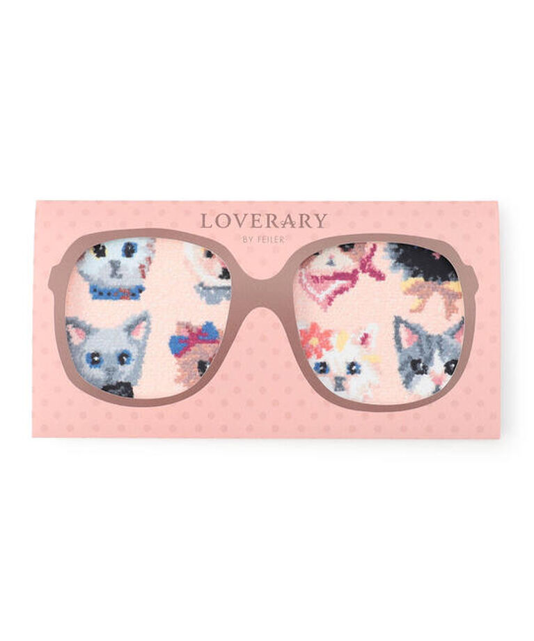 LOVERARY BY FEILER「ラブラリープリティーキャッツ　クリーニングクロス　L/CCLCT-223062」|メガネ|ペールアプリコット